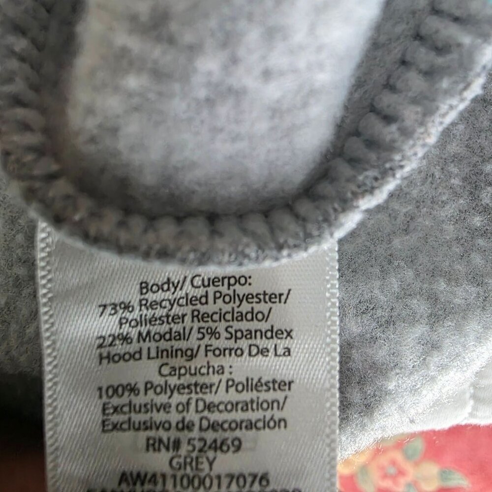 "Im The Main Character" Hoodie L/G 12-14 Grey Polyester/Modal - Picture 6 of 14